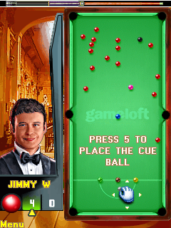 Jimmy White Snooker Legend (J2ME) screenshot: About to drop the ball