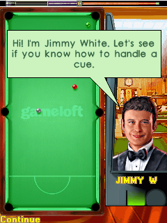 Jimmy White Snooker Legend (J2ME) screenshot: Tutorial
