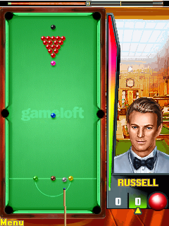Jimmy White Snooker Legend (J2ME) screenshot: Second opponent: Russell