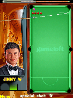 Jimmy White Snooker Legend (J2ME) screenshot: A challenge