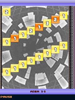 Rubik's Numbolution (J2ME) screenshot: First blocks falling down