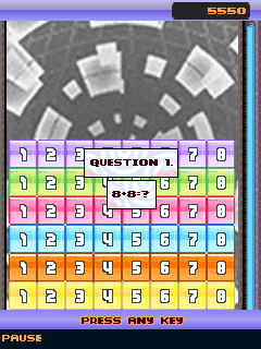 Rubik's Numbolution (J2ME) screenshot: Bonus question at end of level
