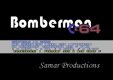 Screenshot of Bomberman C64 (Commodore 64, 2007) - MobyGames