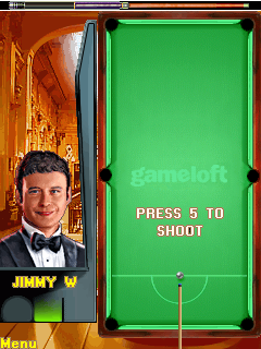 Jimmy White Snooker Legend (J2ME) screenshot: Starting with the lag