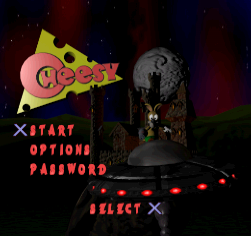 Cheesy (PlayStation) screenshot: Main menu.