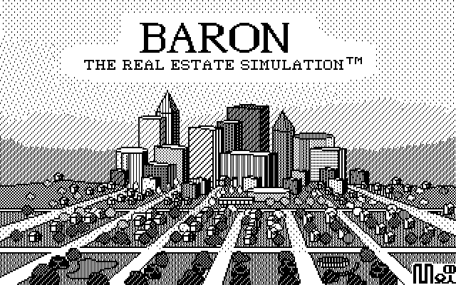 Baron: The Real Estate Simulation (DOS) screenshot: Title screen