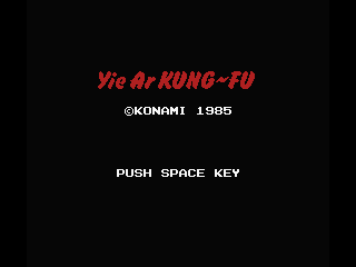 Yie Ar Kung-Fu (MSX) screenshot: Title screen