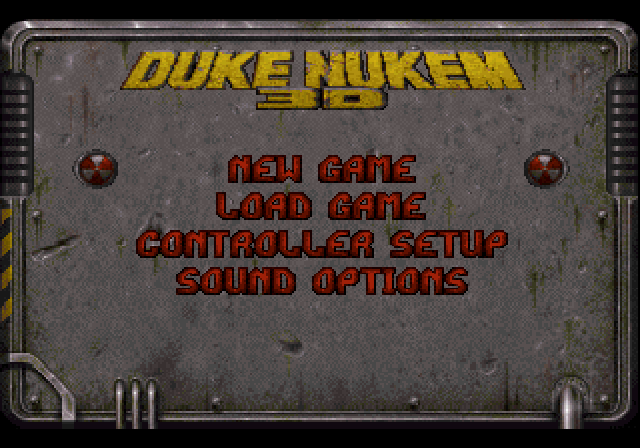 Duke Nukem 3D (SEGA Saturn) screenshot: Main menu