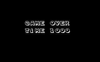 Minefield (Commodore 64) screenshot: Game over