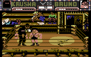 Sgt Slaughter's Mat Wars (Commodore 64) screenshot: Starting the first match