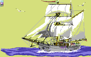Okręty (Commodore 64) screenshot: Loading screen