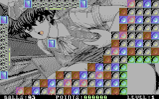 Manganoid (Commodore 64) screenshot: Board 1