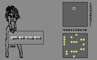 Okręty (Commodore 64) screenshot: Checking hidden board