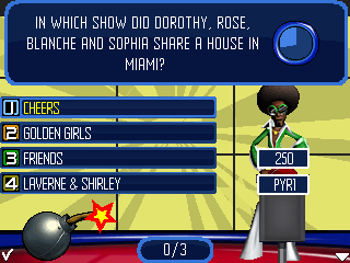 Buzz! The Mobile Quiz (J2ME) screenshot: Got to answer before the bomb...