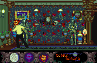 Fright Night (Amiga) screenshot: Just bit a victim
