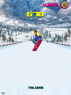 Avalanche Snowboarding (J2ME) screenshot: Doing a tailgrab