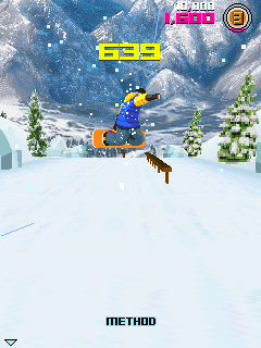 Avalanche Snowboarding (J2ME) screenshot: Doing a method