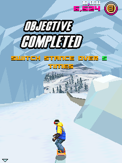Avalanche Snowboarding (J2ME) screenshot: Completed an objective