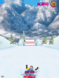 Avalanche Snowboarding (J2ME) screenshot: Ouch! This does happen a lot
