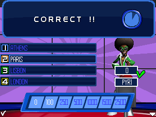 Buzz! The Mobile Quiz (J2ME) screenshot: That was an easy one