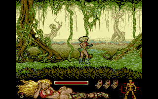 Lorna (Amiga) screenshot: Starting a new game