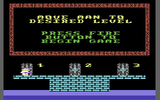 Trolls and Tribulations (Commodore 64) screenshot: Choosing a level
