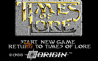 Times of Lore (Amiga) screenshot: Title screen