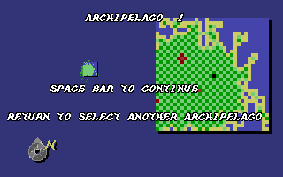 Archipelagos (Amiga) screenshot: Choosing level one