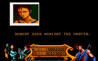 Strider (Amiga) screenshot: Defeated