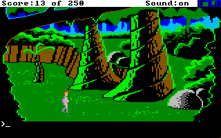 Space Quest II: Chapter II - Vohaul's Revenge (Amiga) screenshot: Look at the big trees!