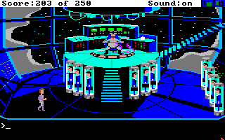 Space Quest II: Chapter II - Vohaul's Revenge (Amiga) screenshot: Face to face with Vohaul again.