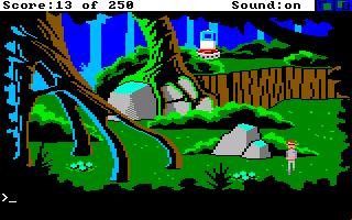 Space Quest II: Chapter II - Vohaul's Revenge (Amiga) screenshot: Maybe one of those spores could come in handy?
