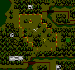 Airwolf (NES) screenshot: The layout of the area you will be flying in