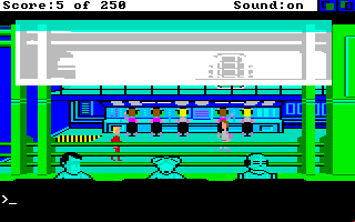 Space Quest II: Chapter II - Vohaul's Revenge (Amiga) screenshot: Station.