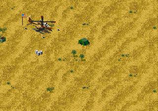 Jungle Strike (Genesis) screenshot: Starting the training grounds mission.