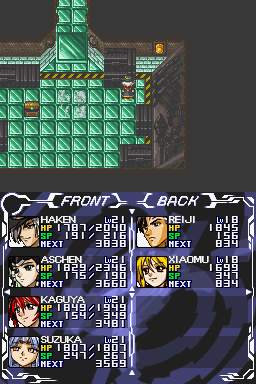 Super Robot Taisen OG Saga: Endless Frontier (Nintendo DS) screenshot: Exploring a level