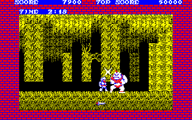 Ghosts 'N Goblins (PC-88) screenshot: First boss