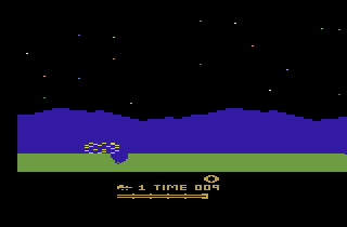 Moon Patrol (Atari 2600) screenshot: Crash!