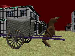 LSD: Dream Emulator (PlayStation) screenshot: Bull pulling a rickshaw