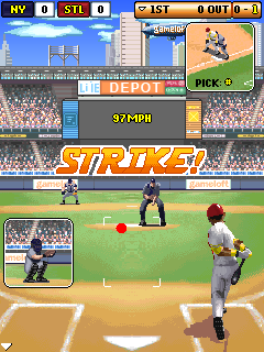 Derek Jeter Pro Baseball 2008 (J2ME) screenshot: Strike!