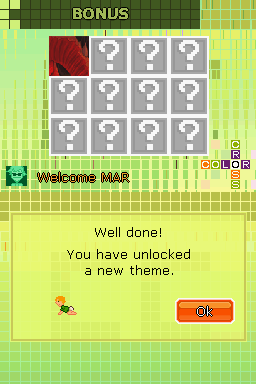 Color Cross (Nintendo DS) screenshot: Unlock many new theme as you go along