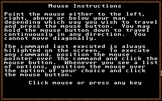 Questron II (Apple IIgs) screenshot: Instructions.