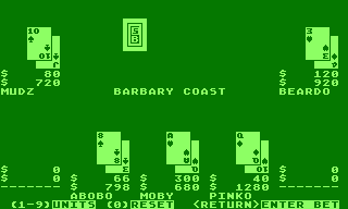 Ken Uston's Professional Blackjack (Atari 8-bit) screenshot: Blackjack for me!