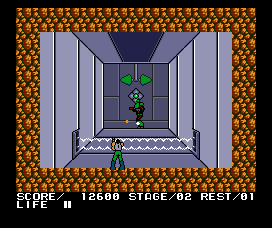 Contra (MSX) screenshot: Inside the complex of stage 2