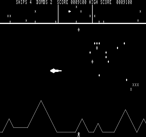 Screenshot of Defender (Exidy Sorcerer, 1982) - MobyGames