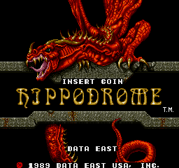 Hippodrome (Arcade) screenshot: Title Screen.