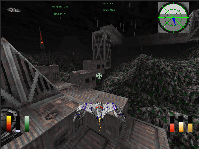Hellbender (Windows) screenshot: Exploring the land (level 1).