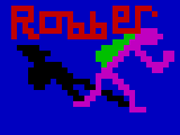 Robber (ZX Spectrum) screenshot: Title screen