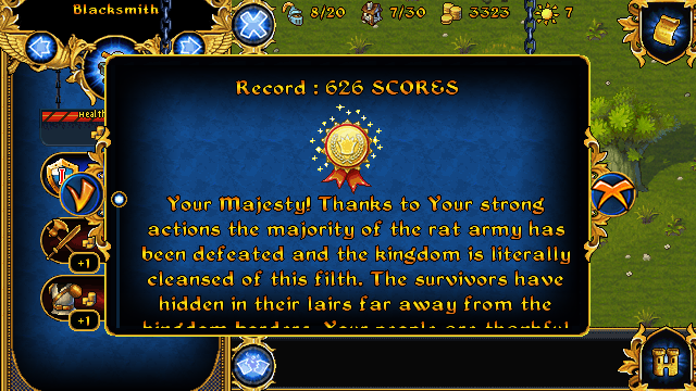 Majesty: The Fantasy Kingdom Sim (J2ME) screenshot: Mission completed