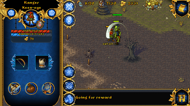 Majesty: The Fantasy Kingdom Sim (J2ME) screenshot: Showing information about this ranger